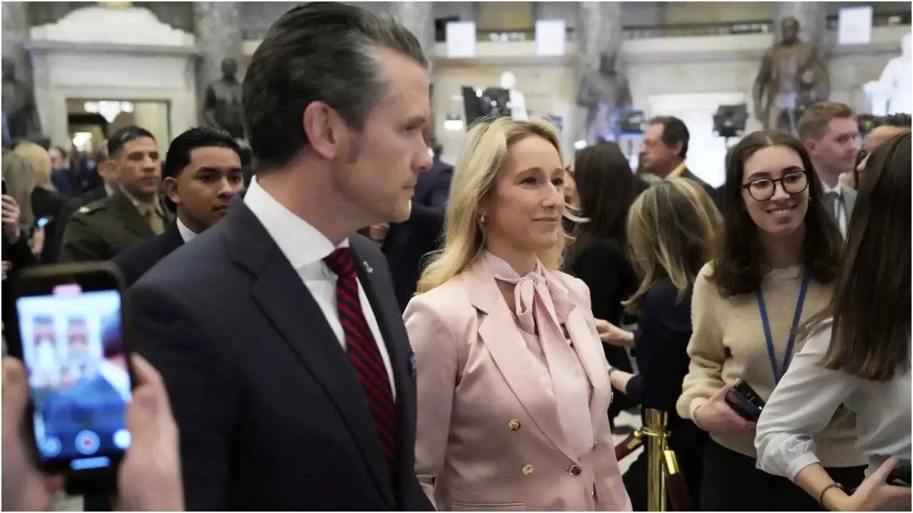 US defence secretary Pete Hegseth under fire for bringing wife to ‘sensitive’ military meetings: Report