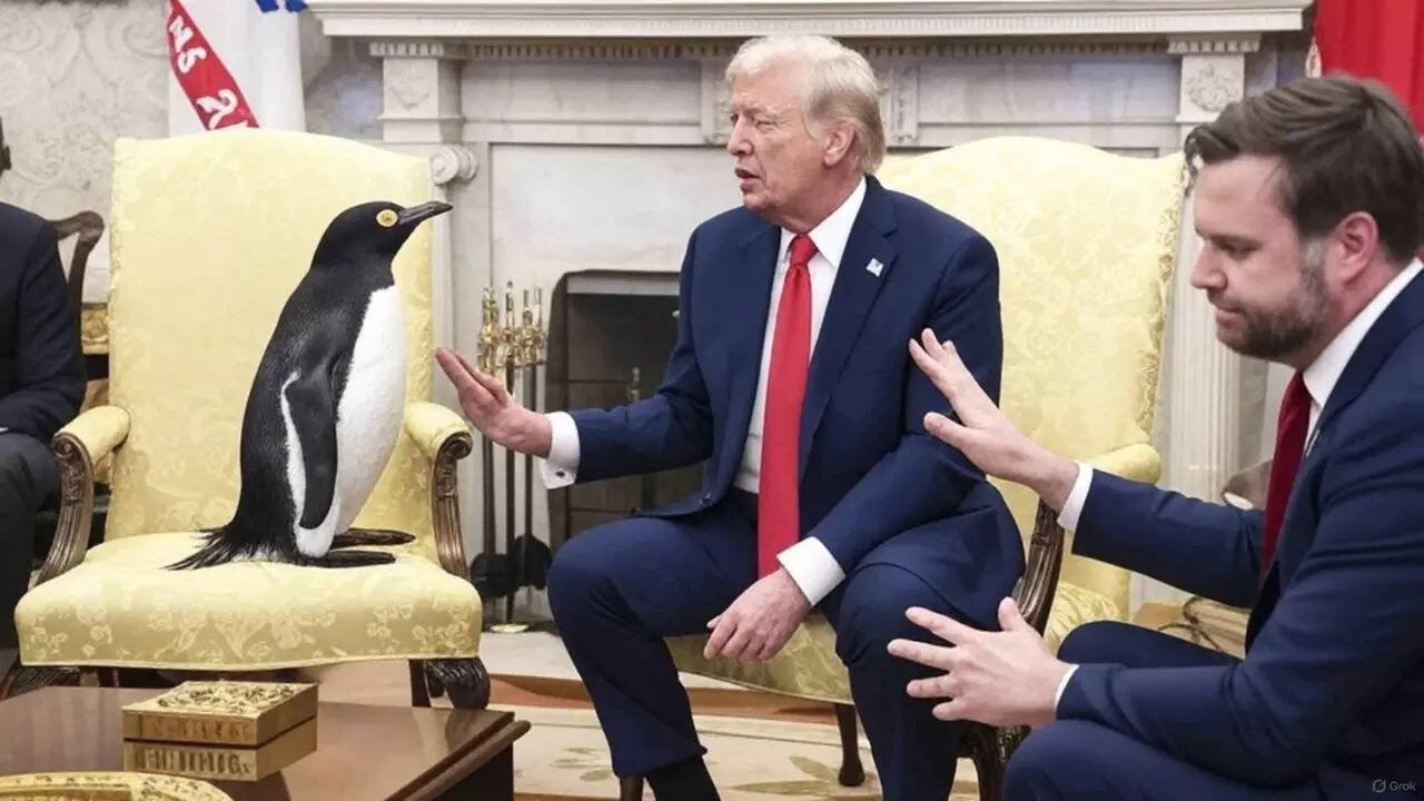 ‘Penguins gotta pay too’: Social media has a field day over Trump’s tariff on uninhabited island